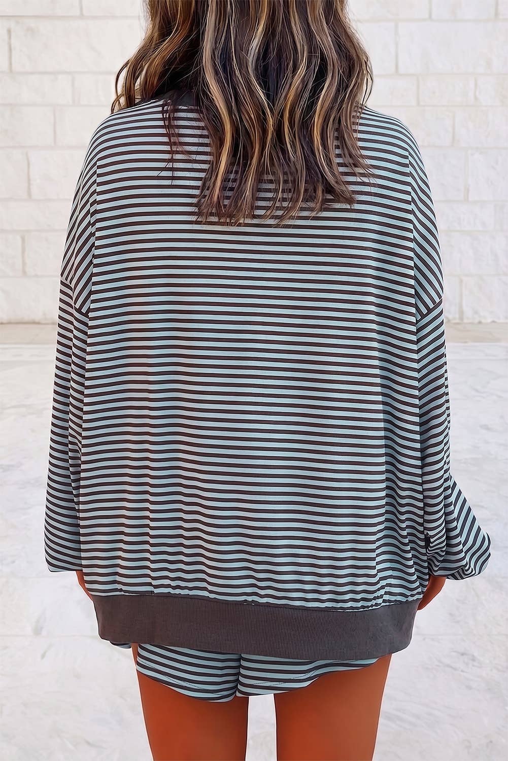 Two Piece Brown Stripe set