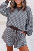 Two Piece Brown Stripe set