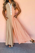 Colorblock Sleeveless Jumpsuit