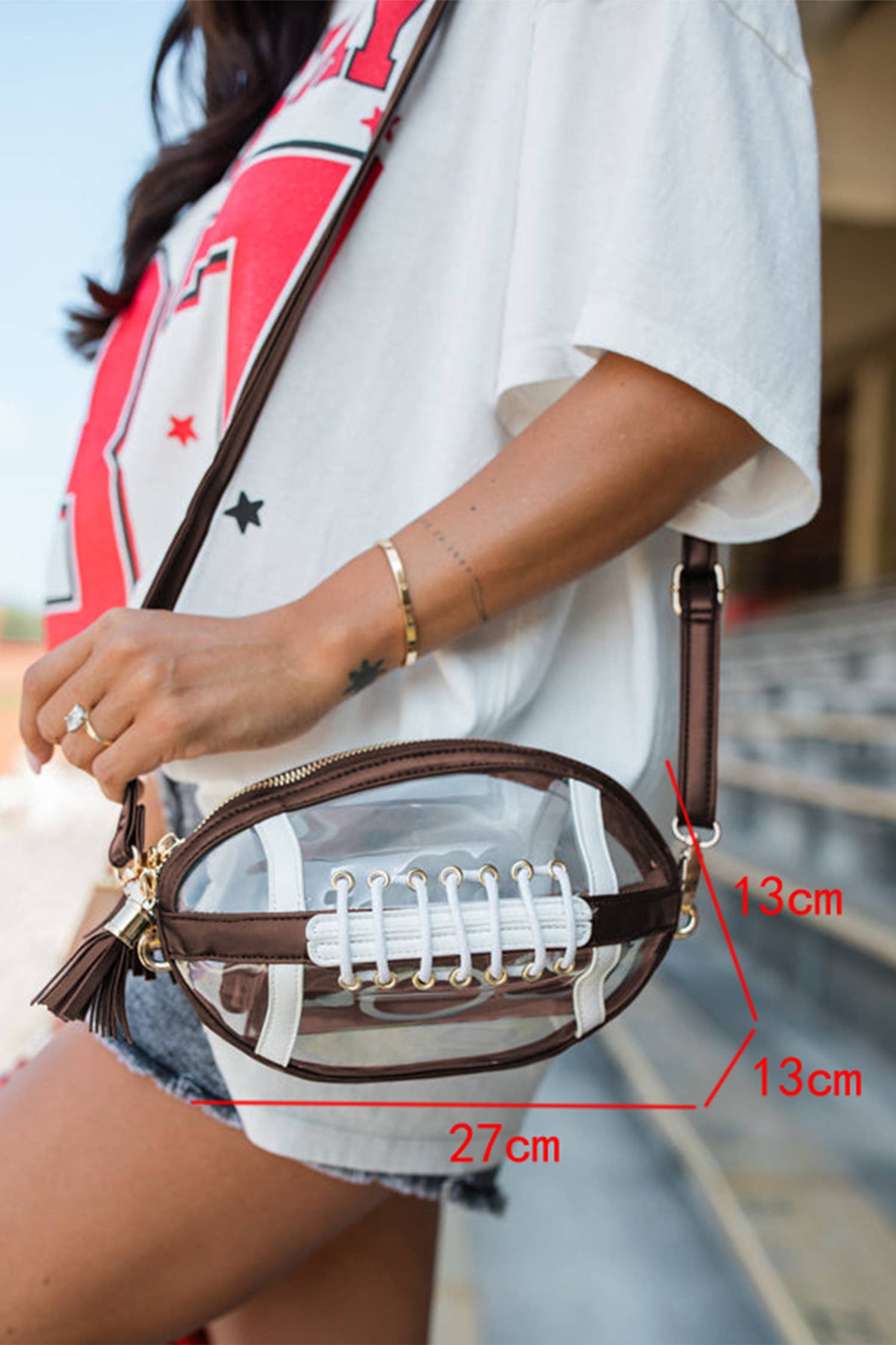 Football Clear Shoulder Bag