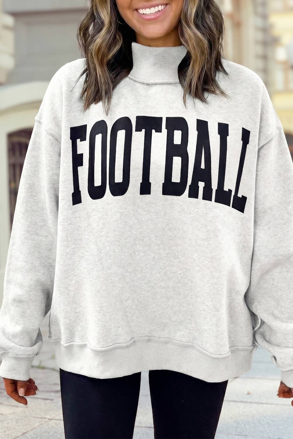 Reversible Mock Neck Sweatshirt