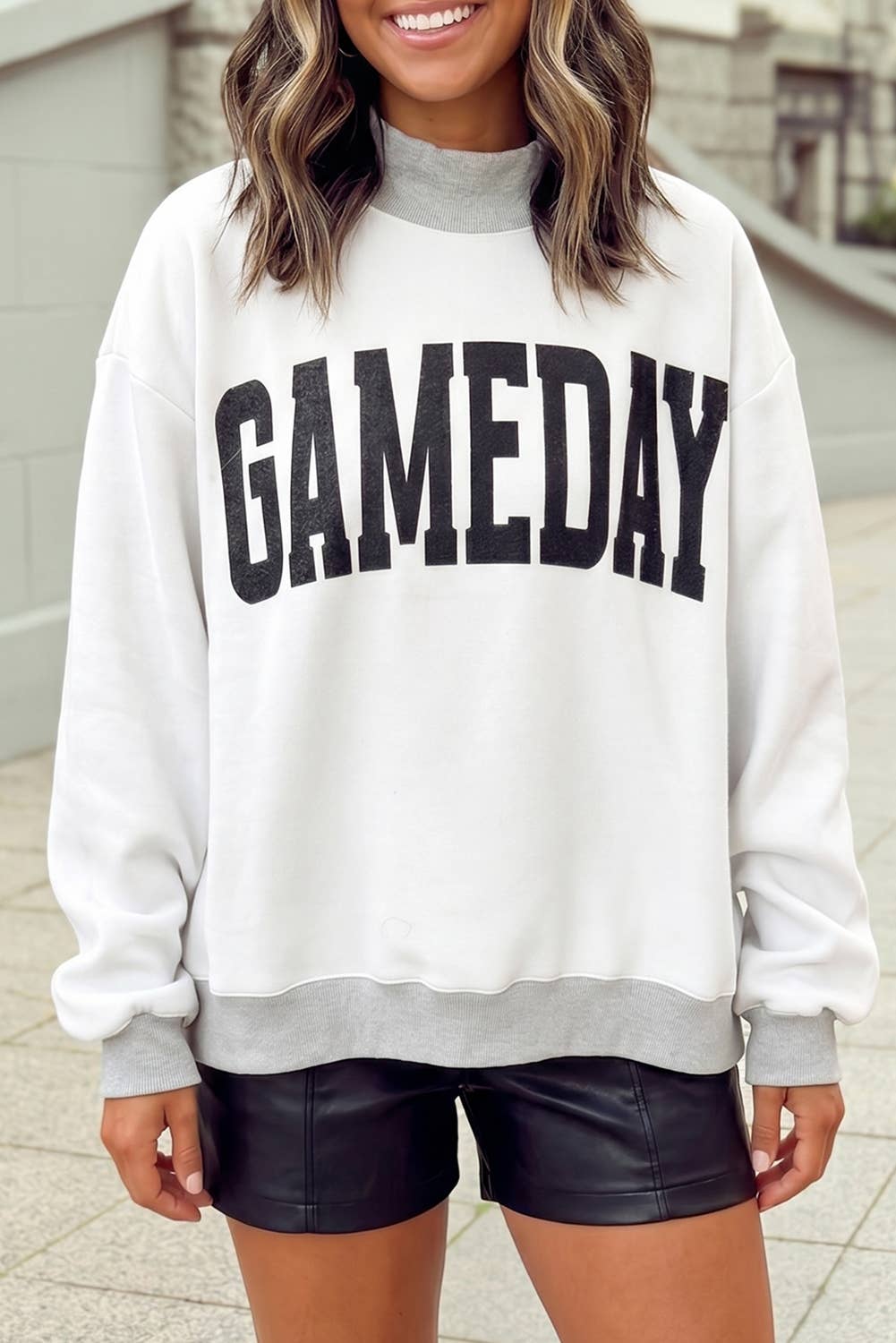Reversible Mock Neck Sweatshirt